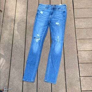 hollister Distressed Blue Jeans